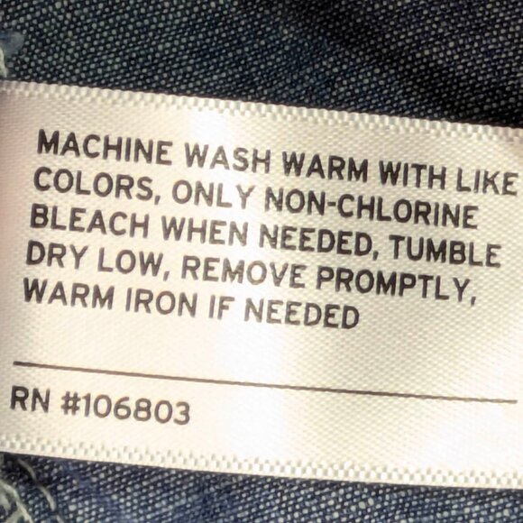 Duluth Trading Chambrey Rootstock Gardening Smock Shirt Womens L Blue Snap Front - Picture 12 of 12